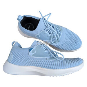 Vessi Everyday Move Womens 10 Sky Blue Waterproof Knit Dyma-Tex Lace Up Sneaker